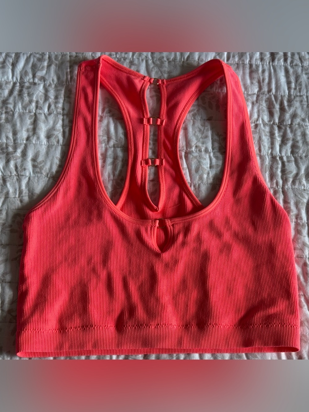 Women's Coral Ribbed Racerback Bralette